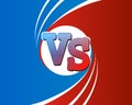 Versus duel headline, battle red vs blue team